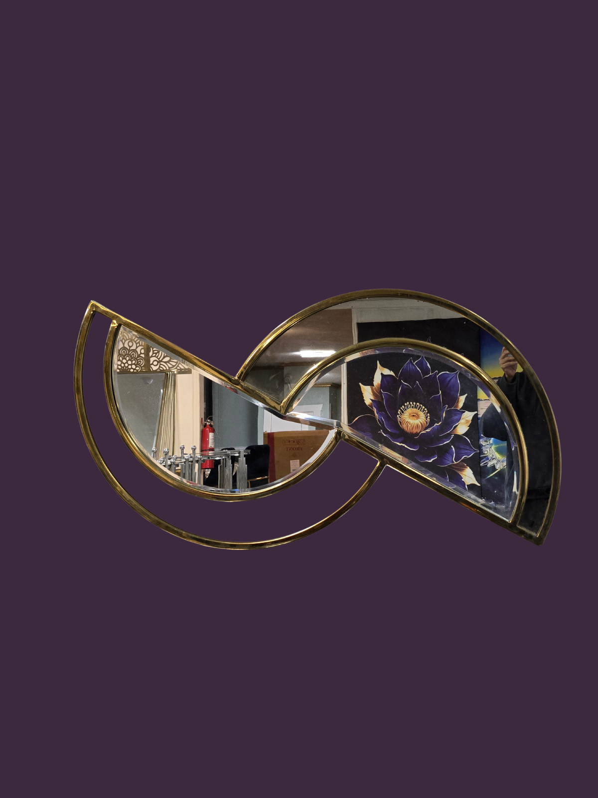 Golden Infinity Arc Wall Mirror