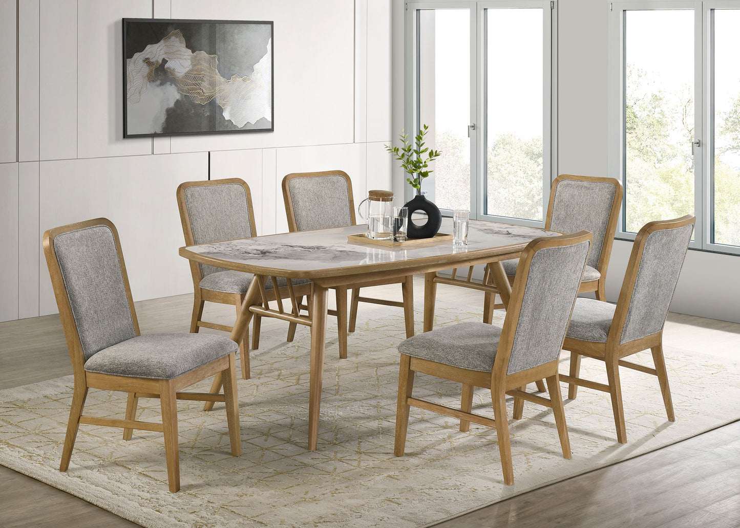 Croyden 73-inch Rectangular Dining Table Weathered Natural