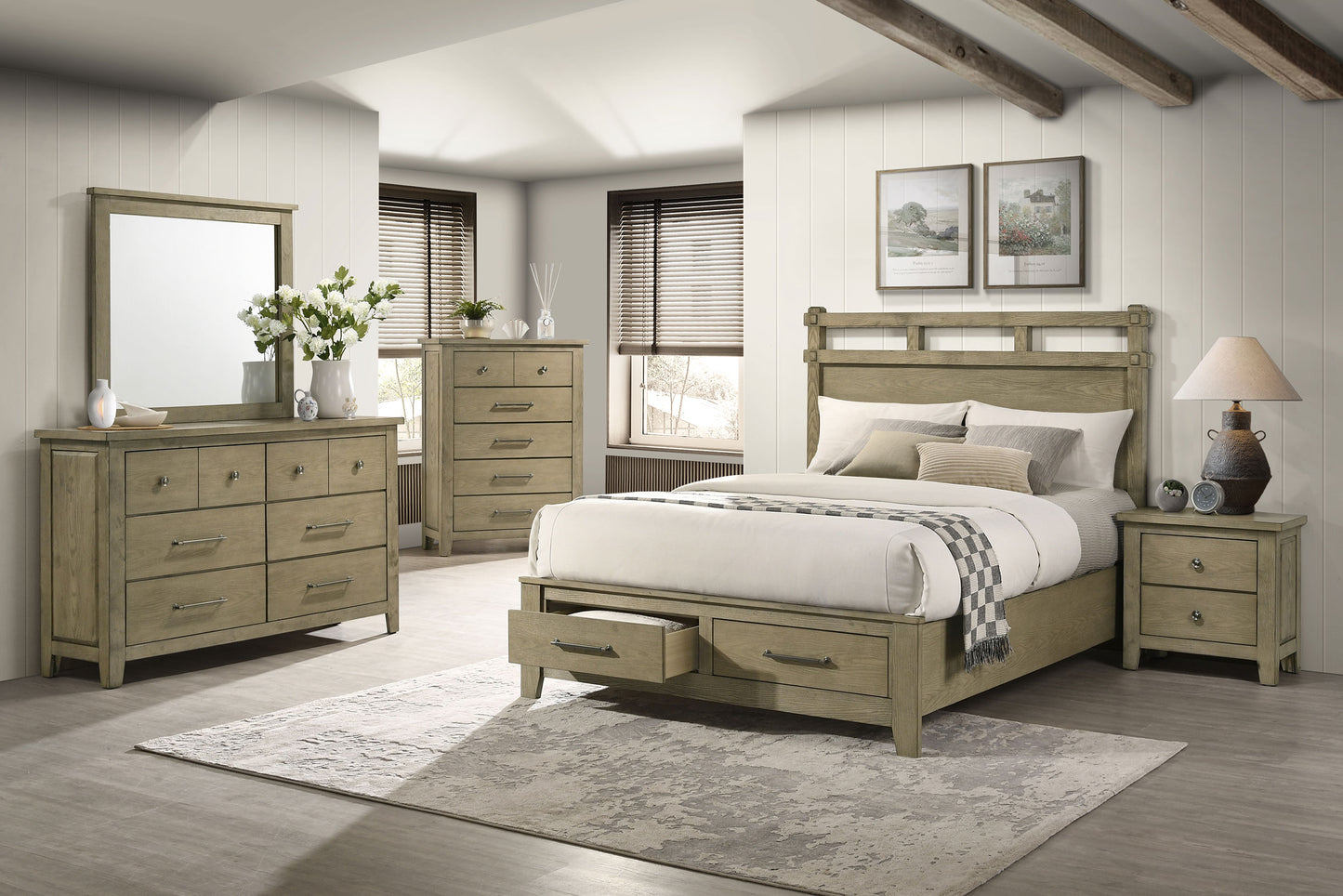 Hazlewood Dresser Mirror Vineyard Oak