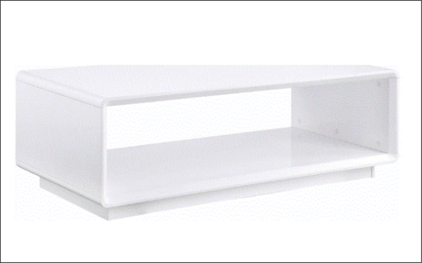 Paseo Rectangular Cocktail Coffee Table White High Gloss
