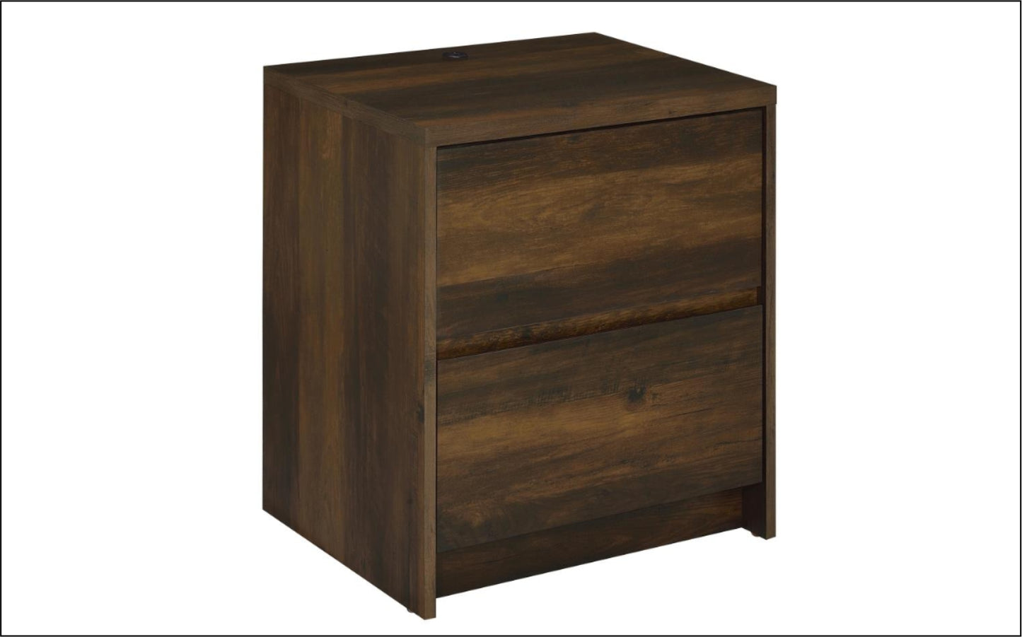 Westpark 2-drawer Nightstand LED Lights and USB Mango - Dark