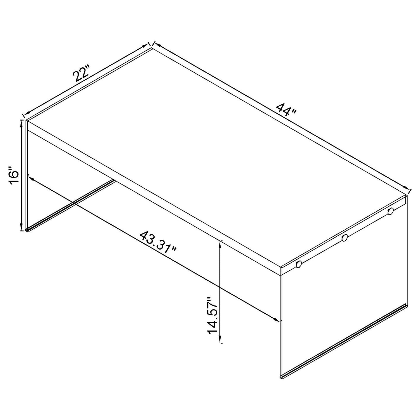 Opal 3-piece Coffee and End Table Set White High Gloss