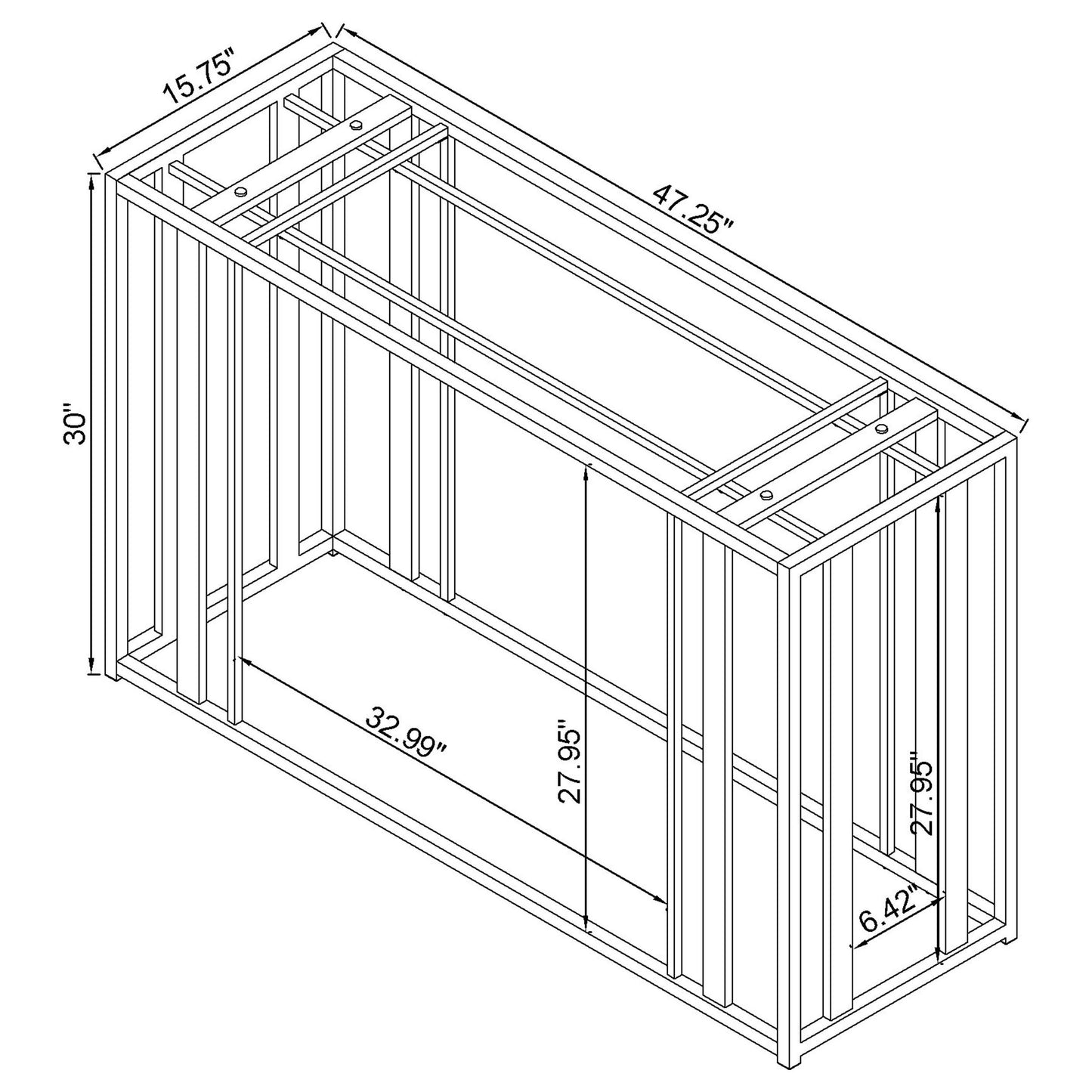 Adri Glass Top Entryway Console Table Black Nickel