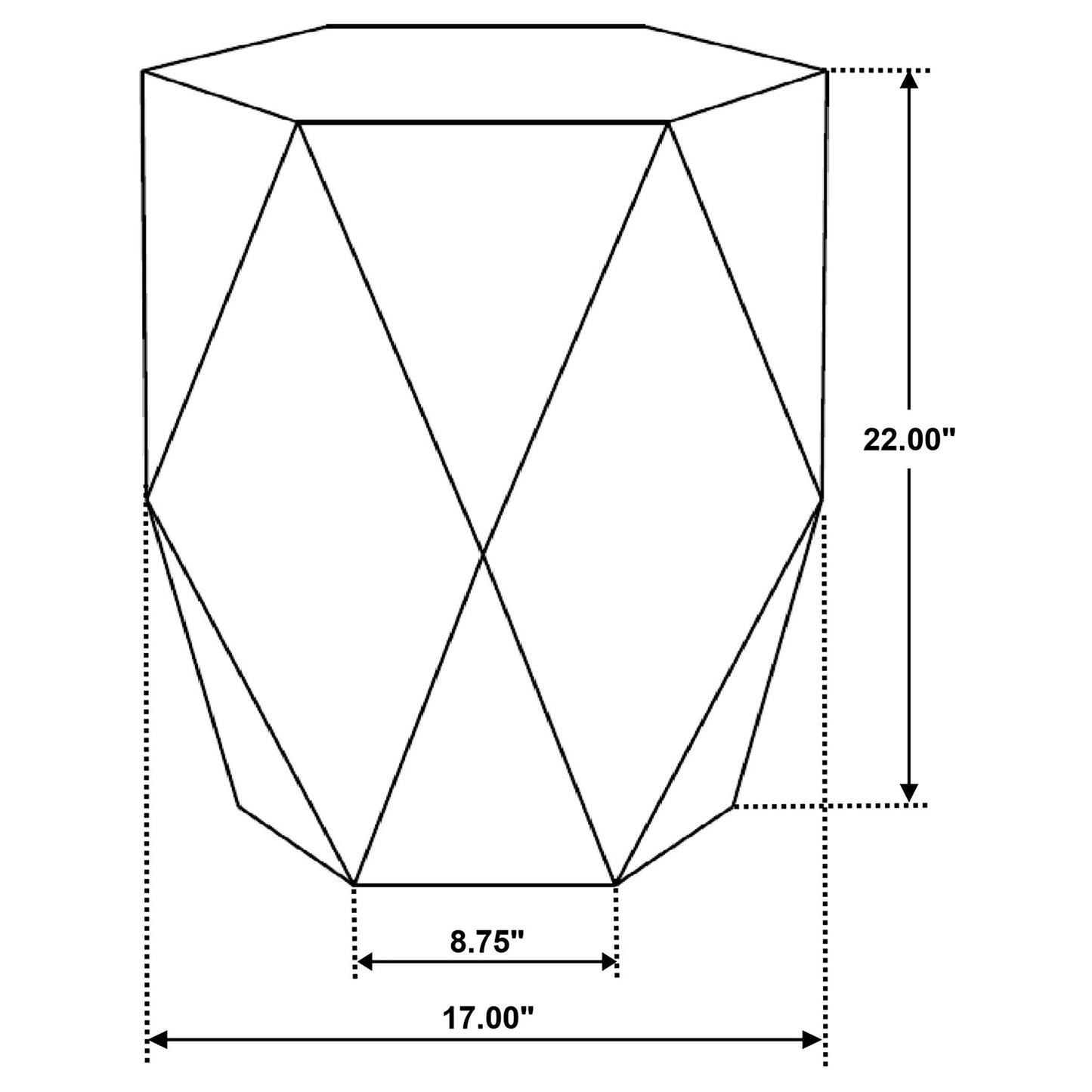 Zalika Hexagonal Solid Mango Wood End Table Natural
