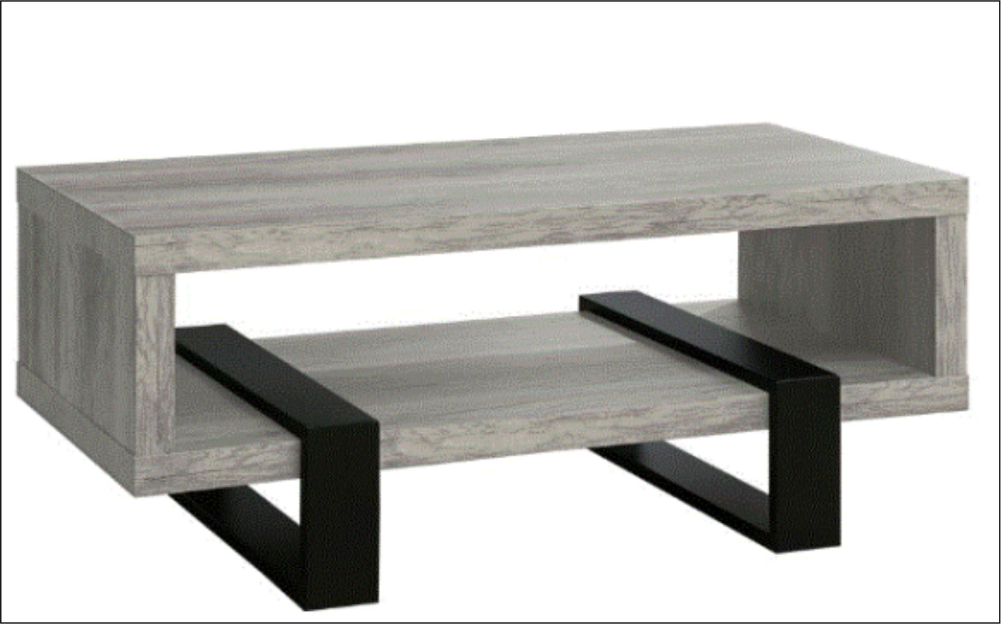 Dinard 3-piece Engineered Wood Coffee Table Set Grey Driftwood