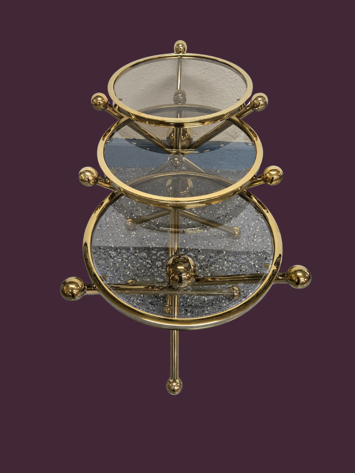 Golden Orbit Ball Nesting Table Set (3-Piece)