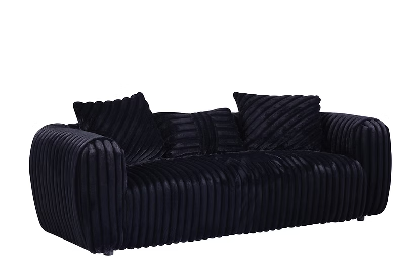Eli Sofa/Loveseat Set Black