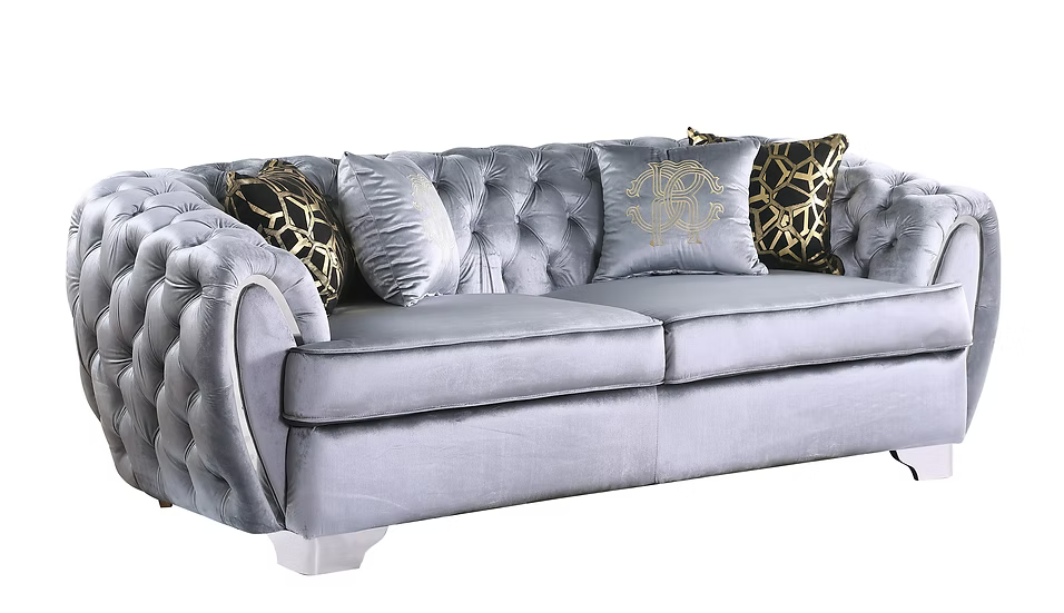 Mila Sofa-Loveseat Set White