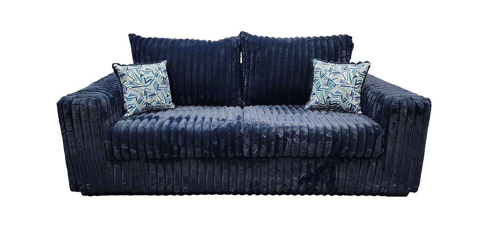 Texan Oversize Sofa and Loveseat (Blue)