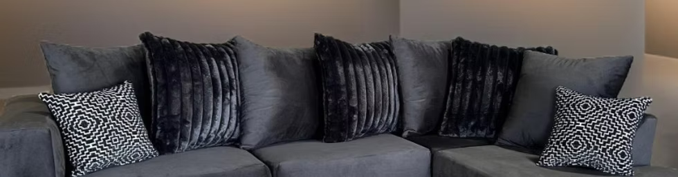 Rivera Sofa and Loveseat Black