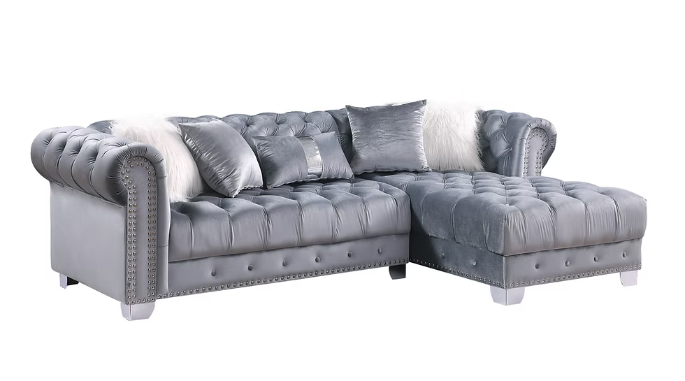 Yaz Grey 2 Pc Sectional