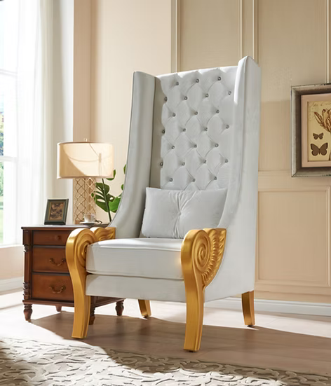 A-CH02 Throne 62.5" Tall (White)