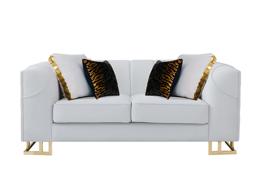 Designer Sofa-Loveseat Set Off-White
