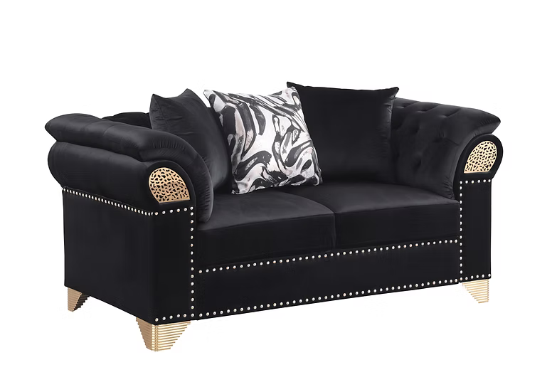 Emma Sofa-Loveseat Set Black