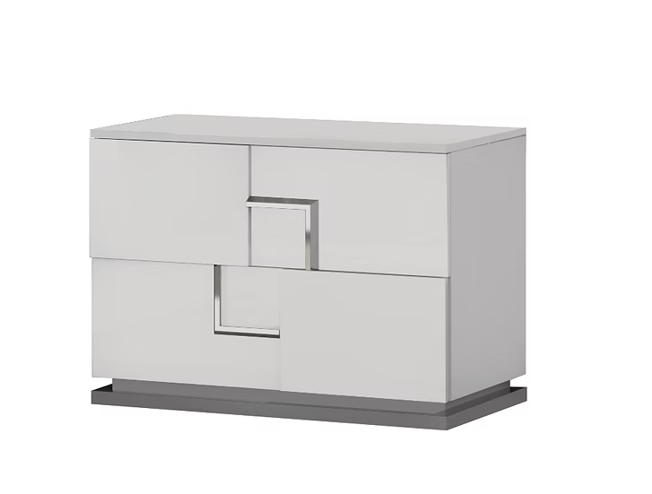 Infinity Collection (Cream) Italian Bedroom Set King 4 Pc