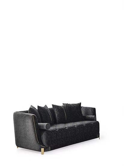 Elite Sofa-Loveseat Set Charcoal