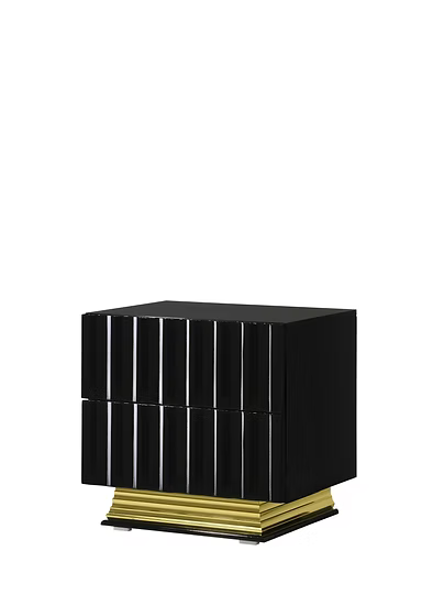 Lila (Black/Gold) Bedroom Set Queen 4 Pc