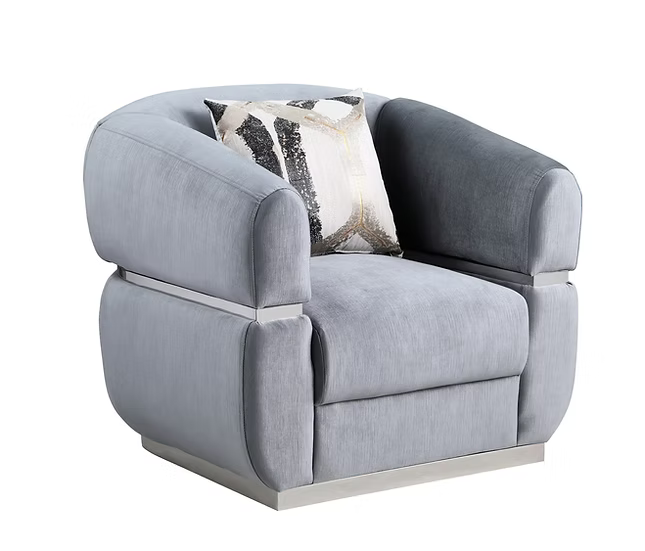 Carmela Sofa-Loveseat-Chair Set Gray