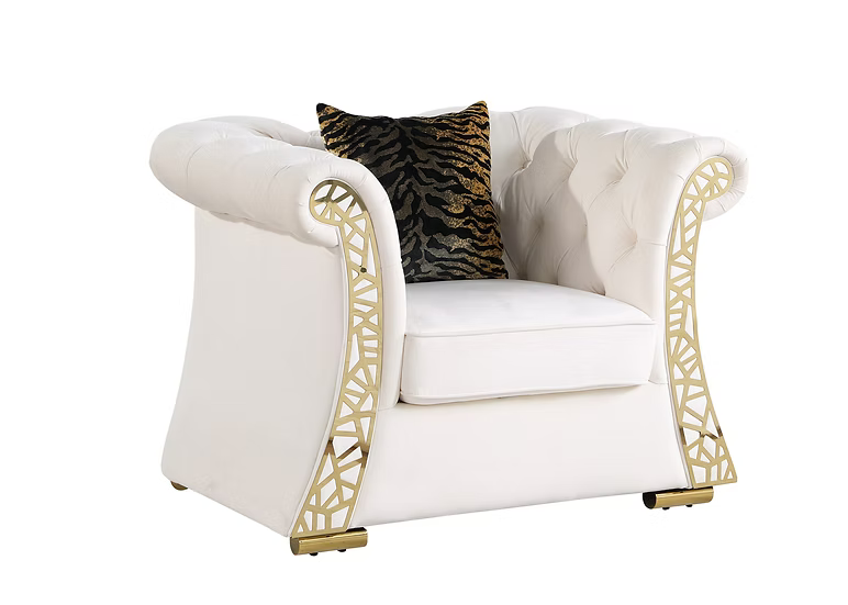 Curamu Sofa-Loveseat-Chair Set Cream