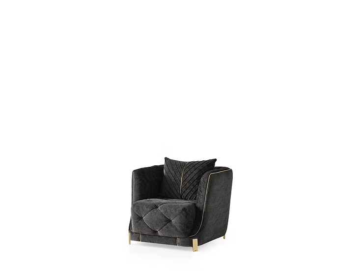 Elite Sofa-Loveseat-Chair Set Off White Charcoal