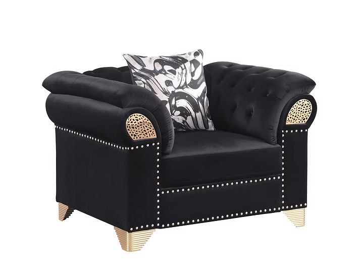 Emma Sofa-Loveseat-Chair Set Black