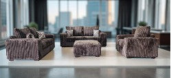 Texan Oversize Sofa-Loveseat (Brown)