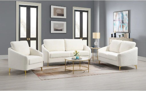 Lila Sofa-Loveseat-Chair White