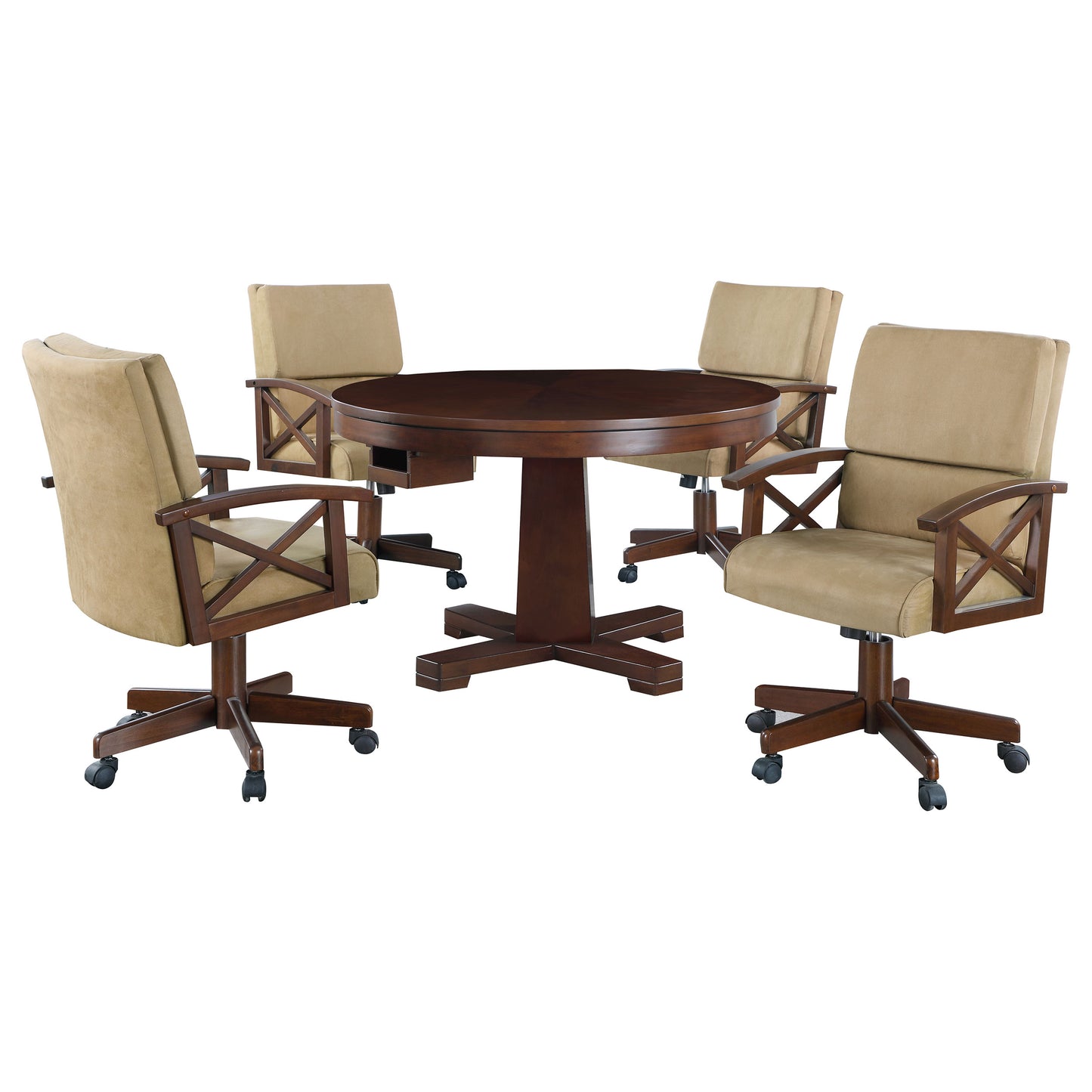 Marietta 5-piece 3-in-1 Dining and Game Table Set Tobacco