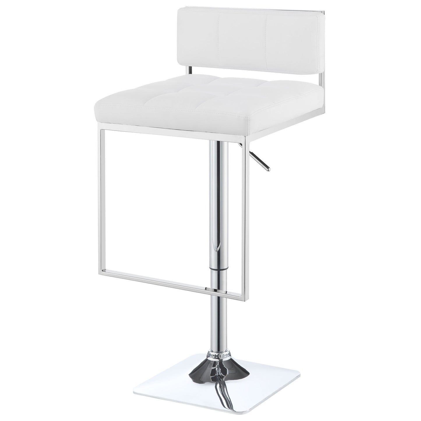 Alameda Adjustable Bar Stool Chrome and White