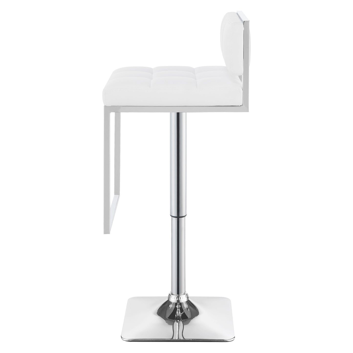 Alameda Adjustable Bar Stool Chrome and White