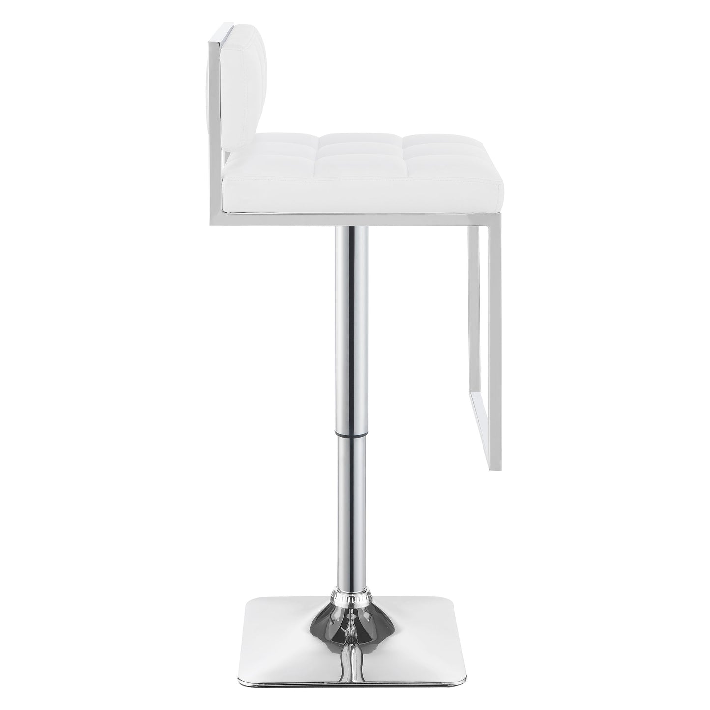 Alameda Adjustable Bar Stool Chrome and White