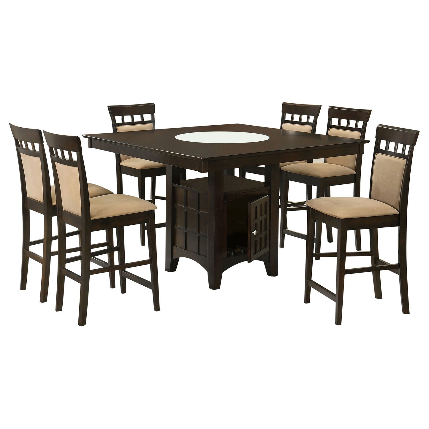 Gabriel 7-piece Square Counter Height Dining Set Cappuccino