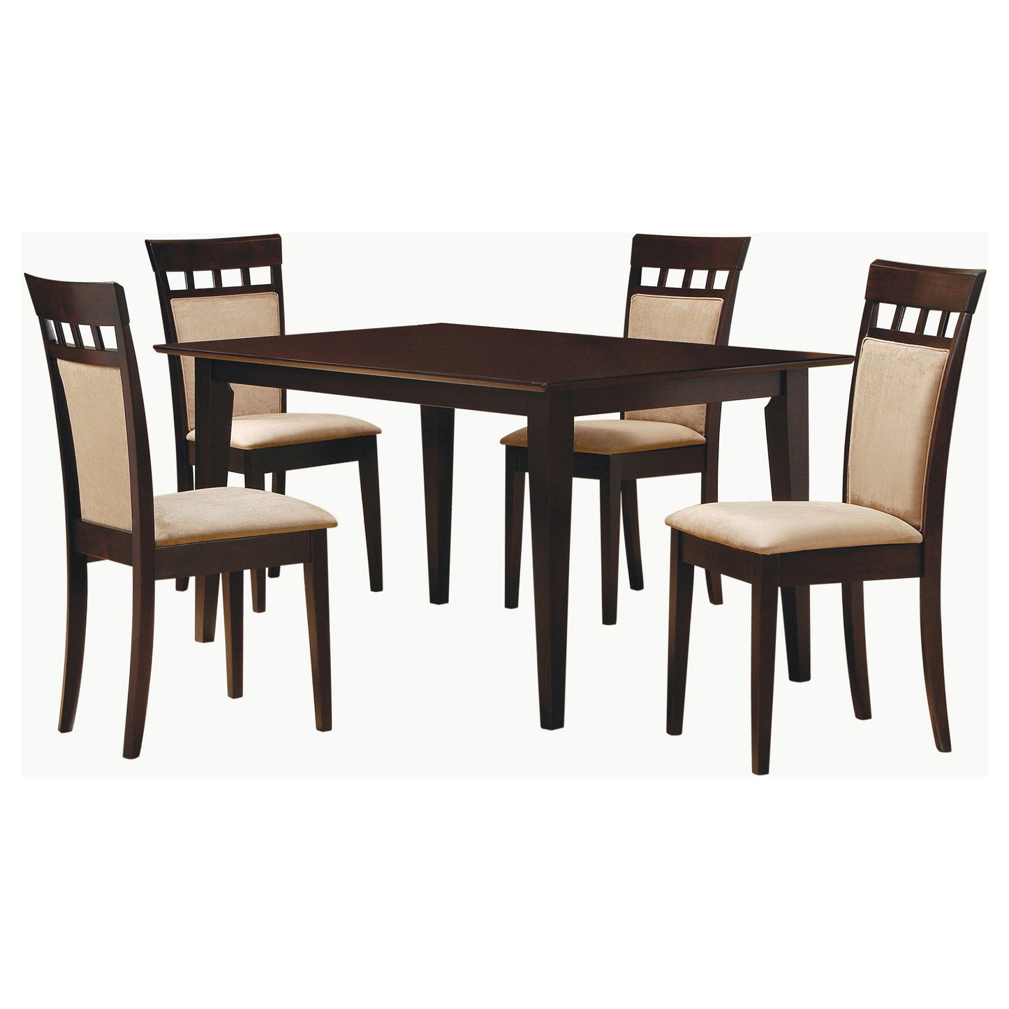 Gabriel 5-piece Rectangular 59-inch Dining Set Cappuccino