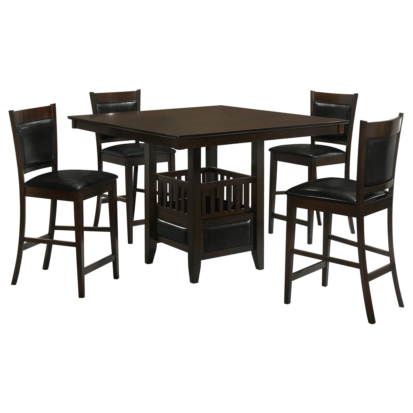 Jaden 5-piece Square Counter Height Dining Set Espresso