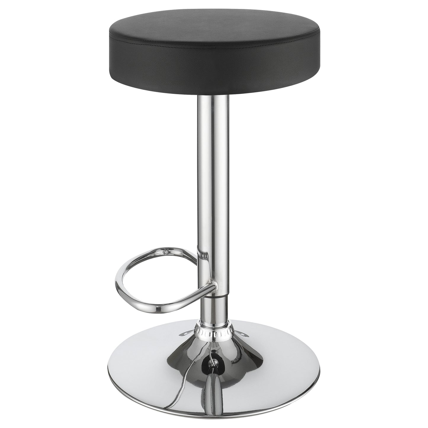 Ramses 29-inch Adjustable Bar Stool Chrome and Black