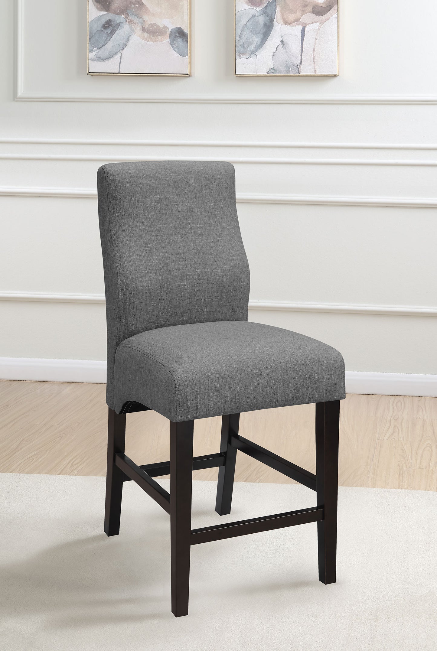 Mulberry Fabric Upholstered Counter Chair Grey (Set of 2)