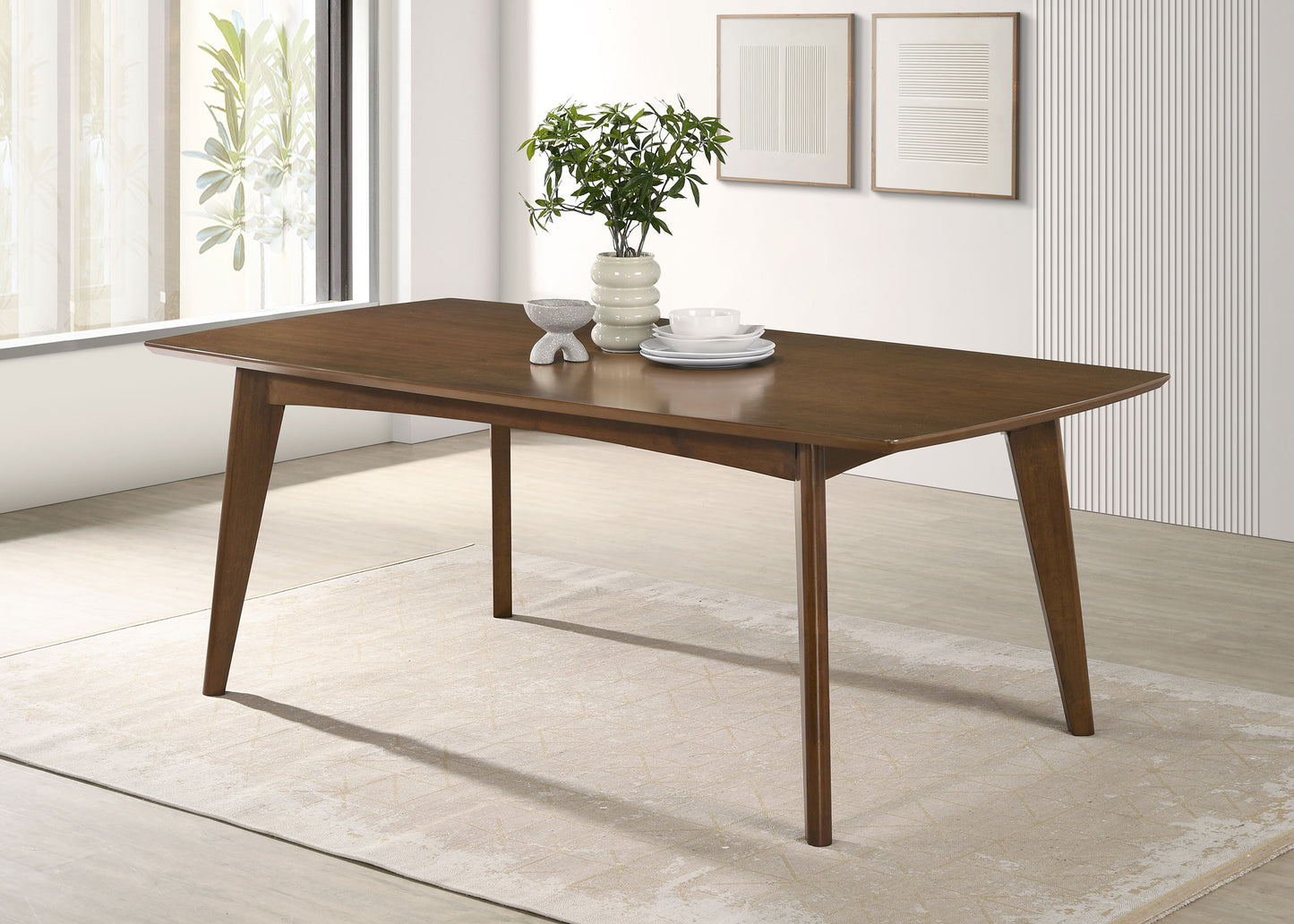 Malone Rectangular 78-inch Wood Dining Table Dark Walnut
