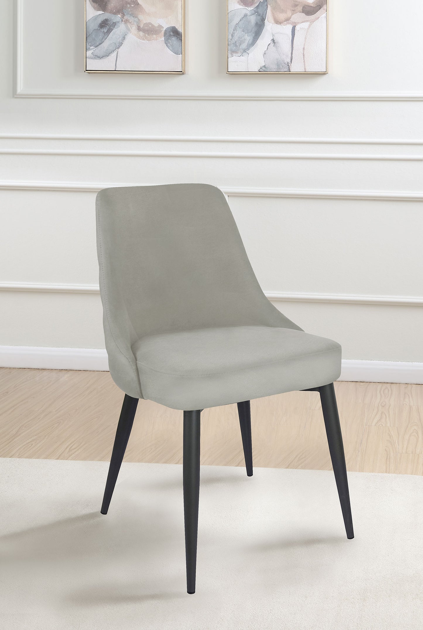 Cosmo Upholstered Dining Side Chair Light Grey (Set of 2)