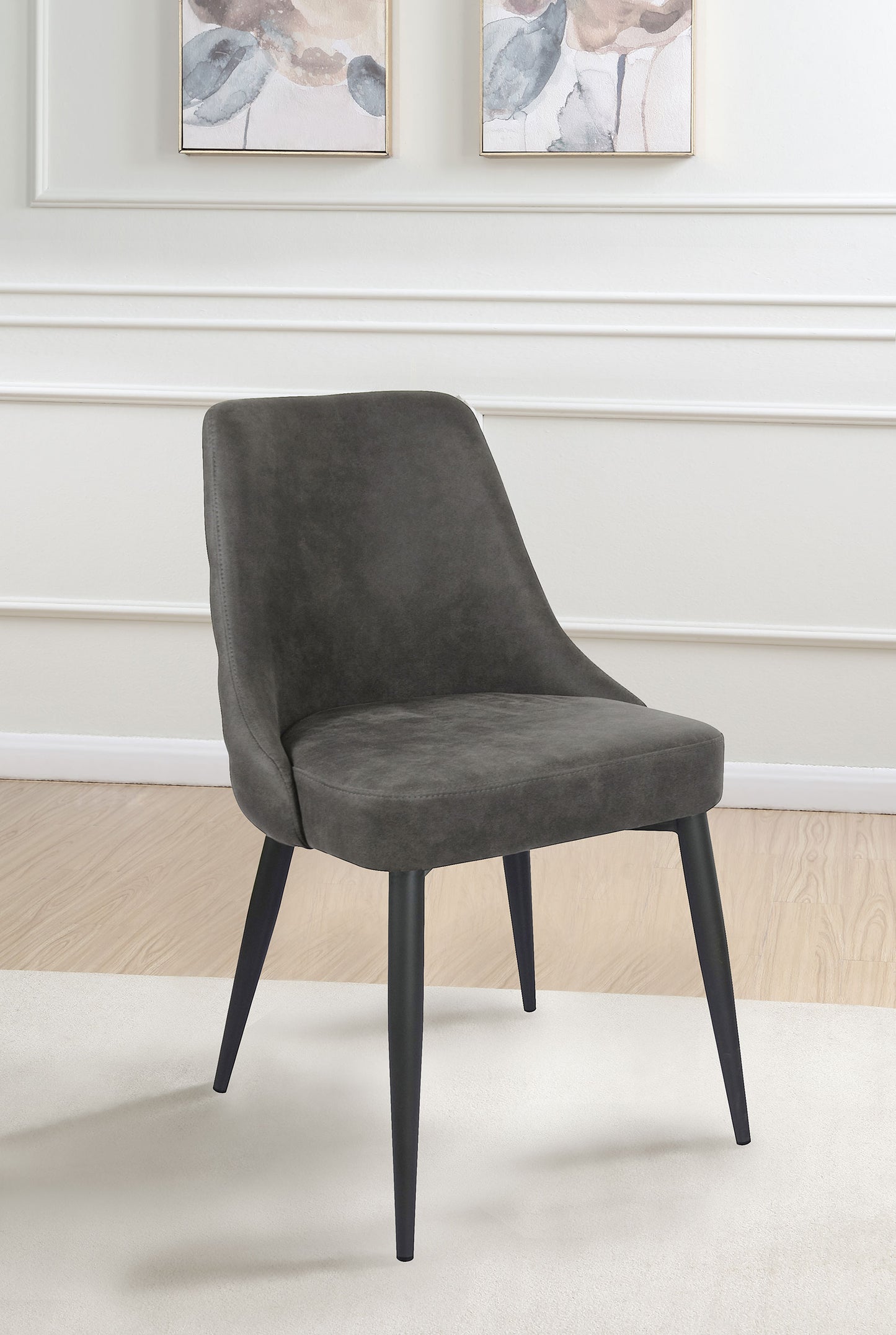 Cosmo Upholstered Dining Side Chair Grey (Set of 2)