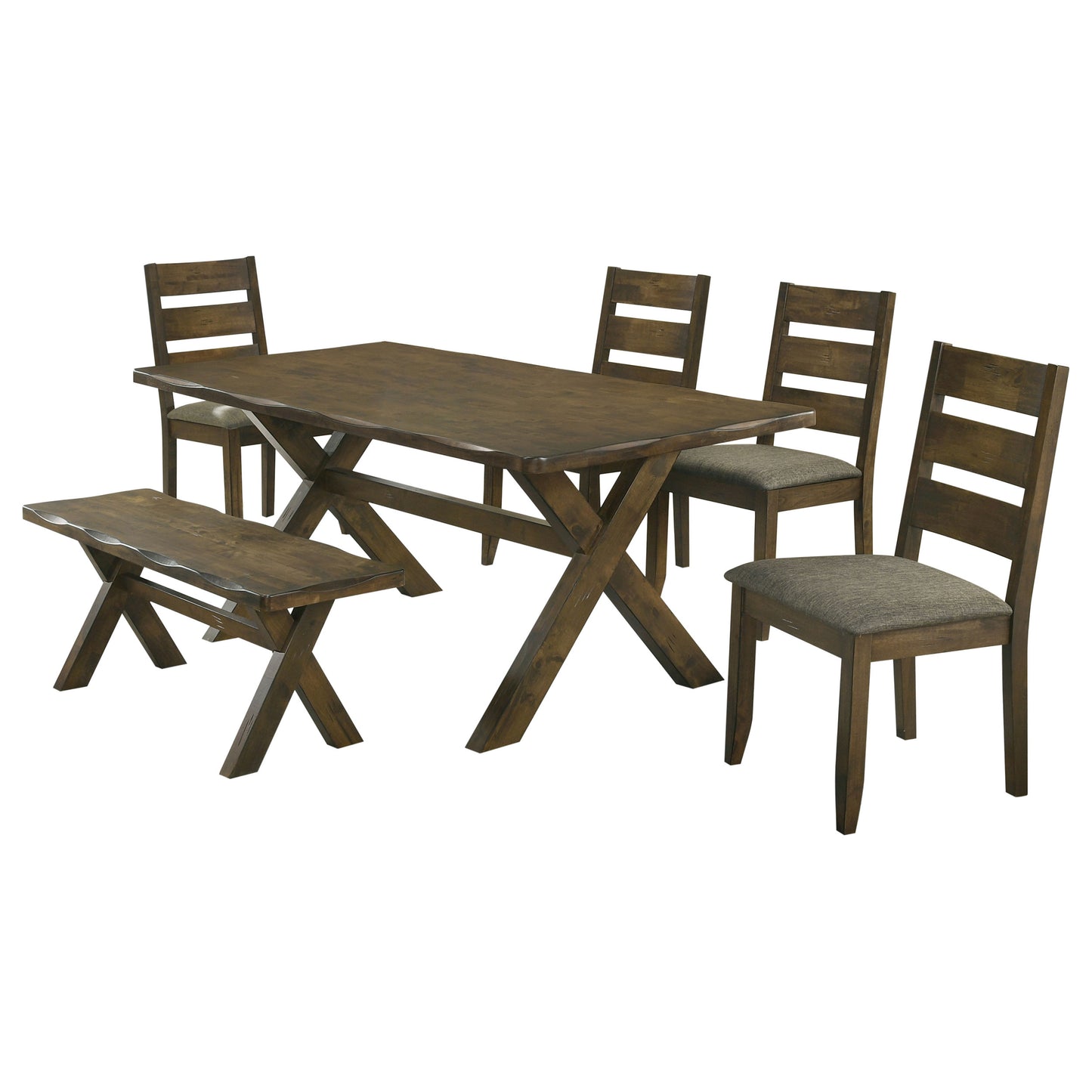 Alston 6-piece Rectangular Dining Table Set Knotty Nutmeg