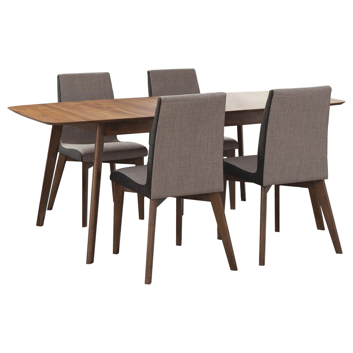 Redbridge 5-piece Rectangular Dining Set Natural Walnut