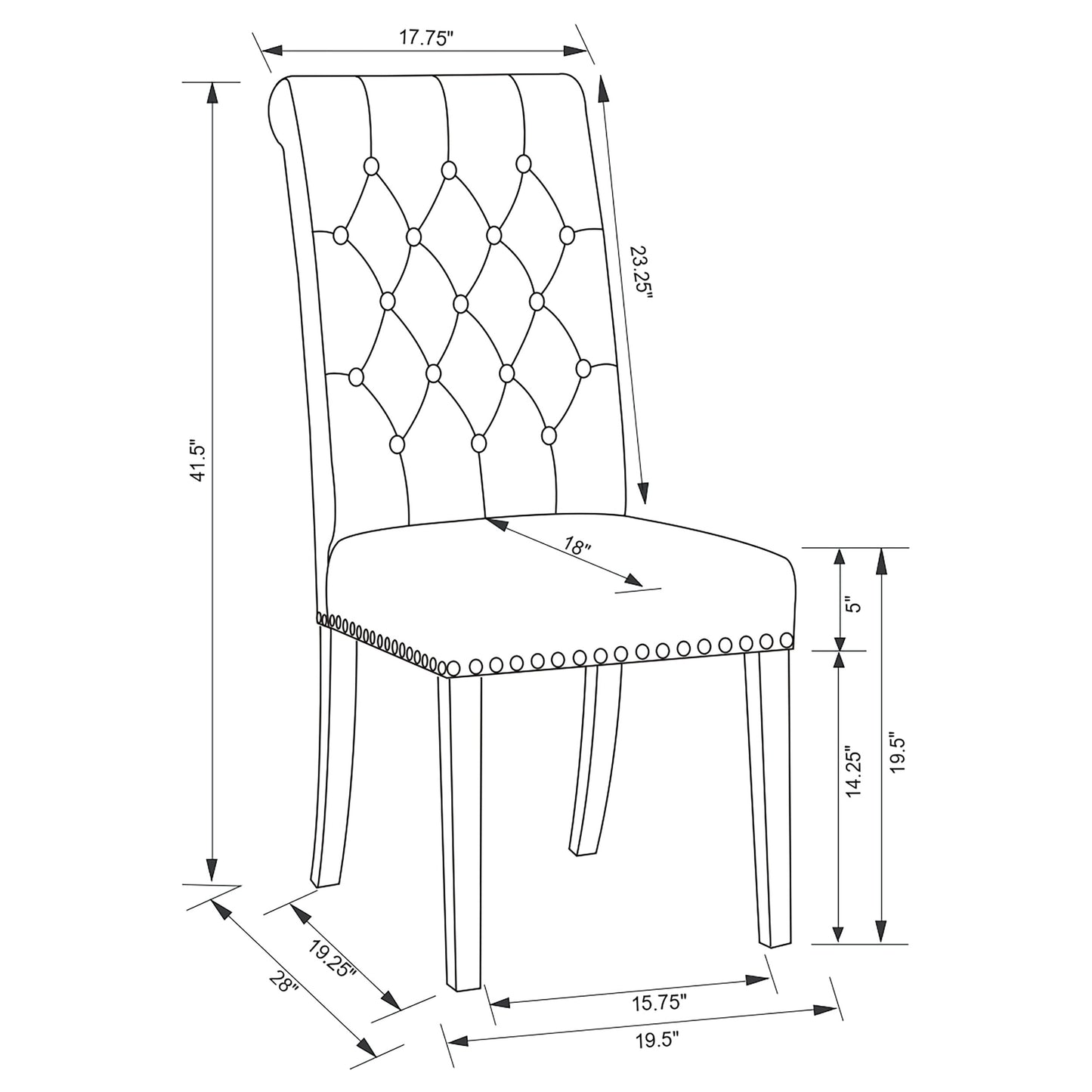 Parkins 5-piece Rectangular Dining Table Set Rustic Espresso