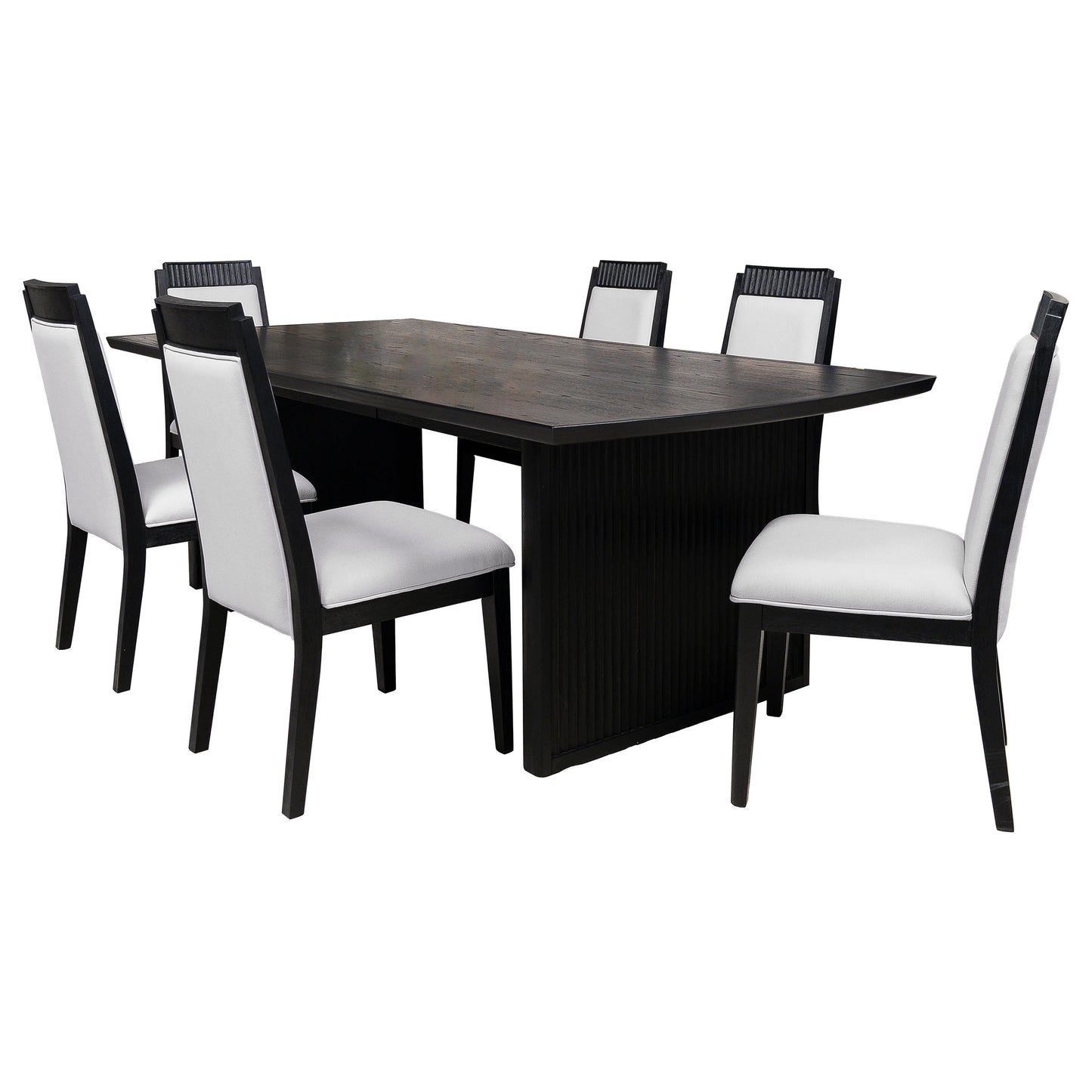 Brookmead 7-piece Extension Leaf Dining Table Set Black