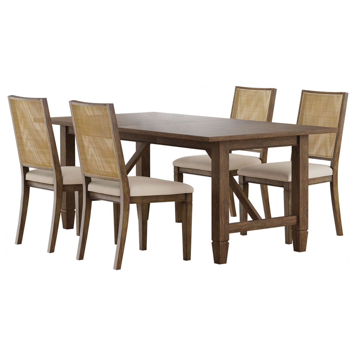 Matisse 5-piece Rectangular Dining Table Set Light Brown