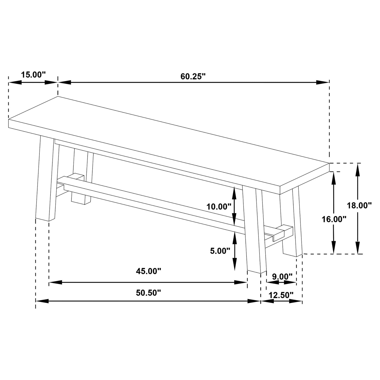 Middleton 6-piece Extension Leaf Dining Set Natural Brown
