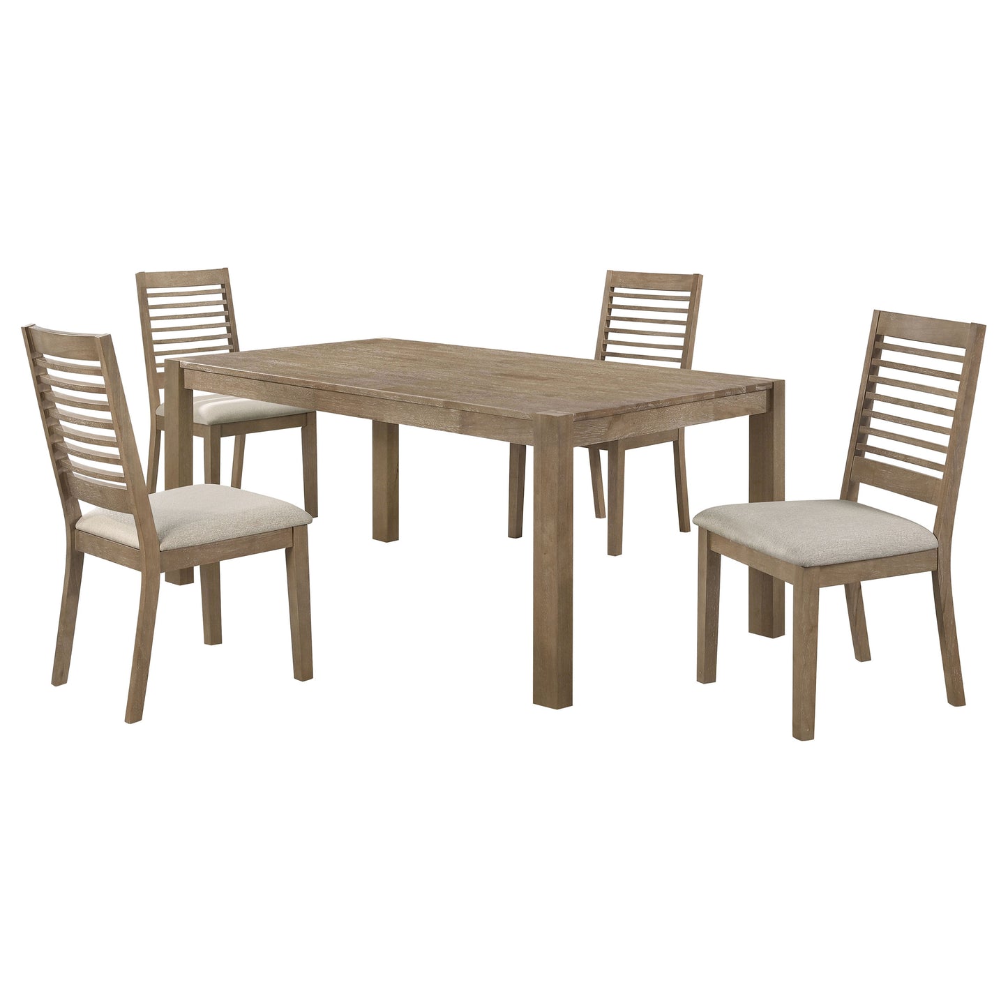 Scottsdale 5-piece Rectangular Dining Set Brown Washed
