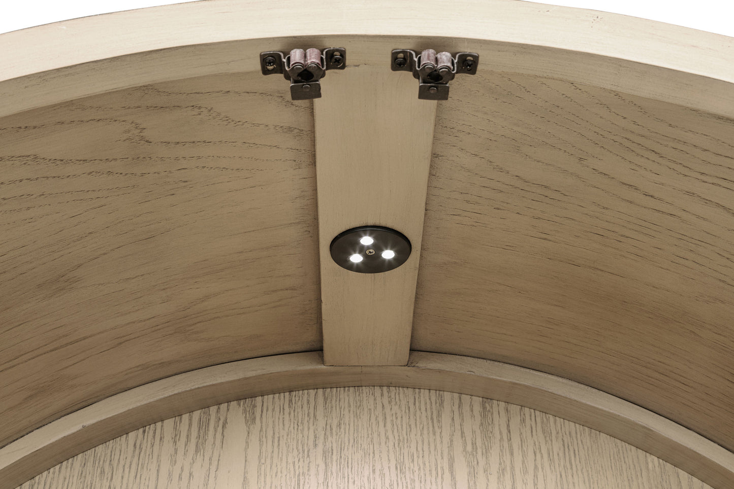 Kailani 4-Door Cane Dining Vitrine Display Cabinet Beige Oak