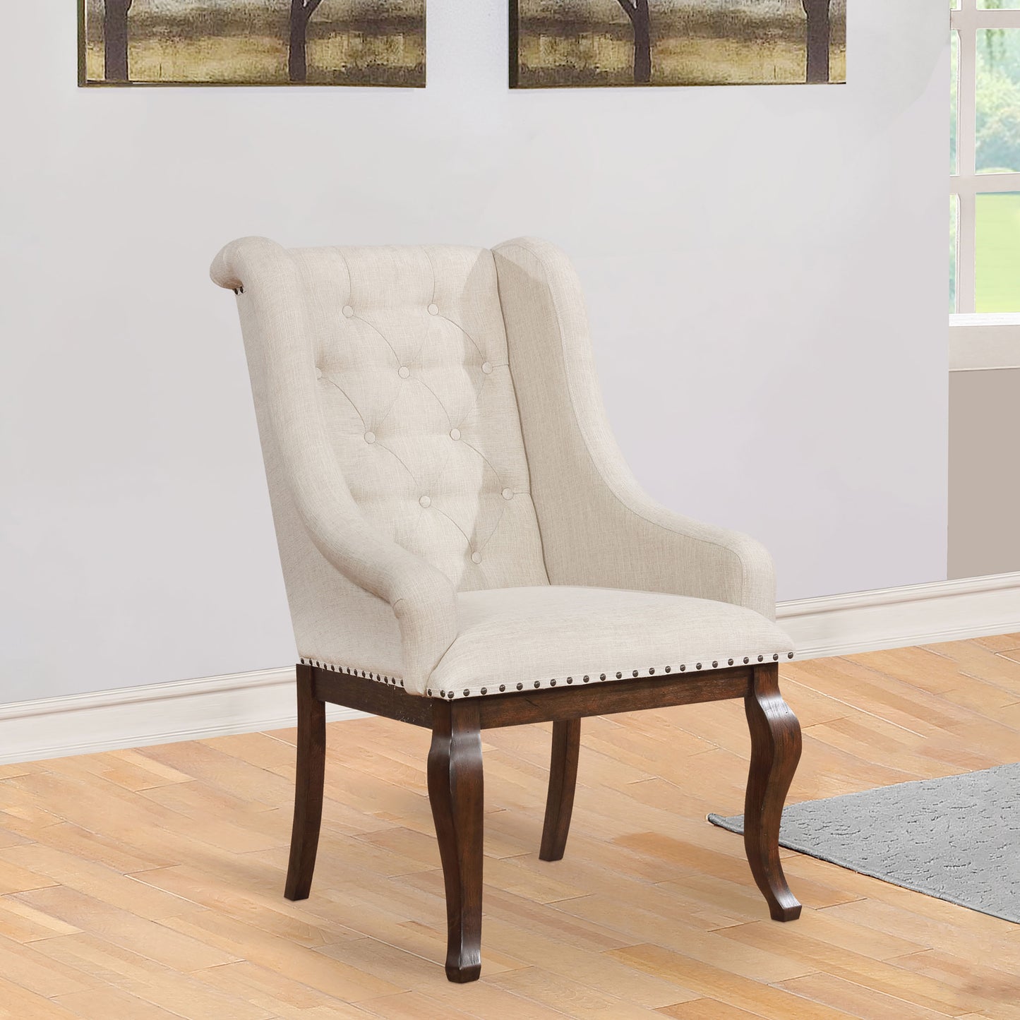 Brockway Upholstered Arm Chair Barley Java (Set of 2)