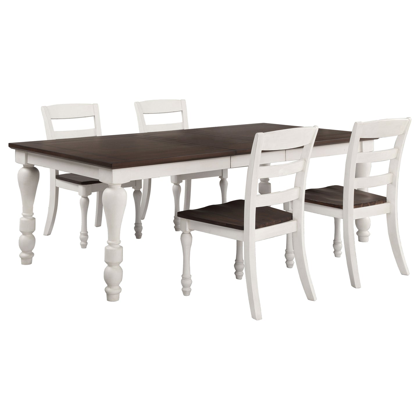 Madelyn 5-piece Rectangular Dining Table Set Coastal White