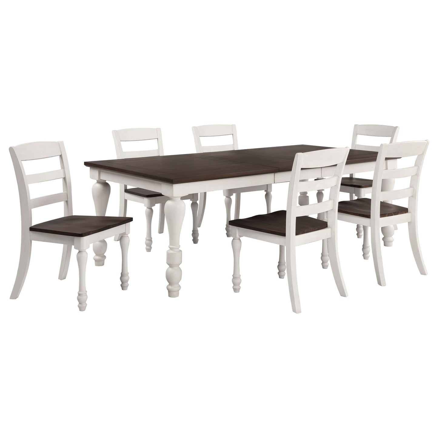 Madelyn 7-piece Rectangular Dining Table Set Coastal White